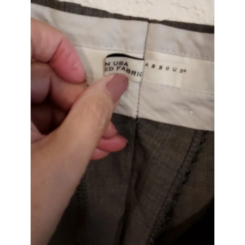 Joseph Abboud 40x 29  Gray Tollegno 1900 Italian Wool Slim Mens Suit Pants